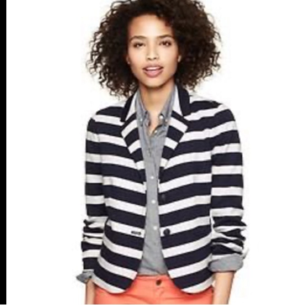 Gap Academy Blazer Grey/Navy Stripe 4/Small